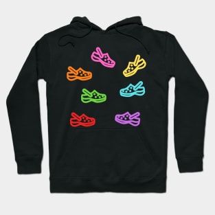 Croc multicolor stickers Hoodie